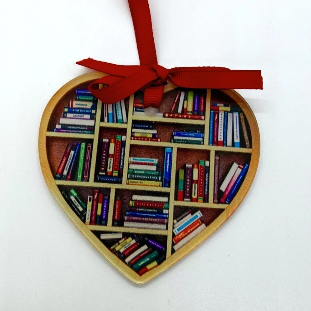 Book Club Ornament, Book Ornament, Christmas Ornament, Sublimation, Librarian